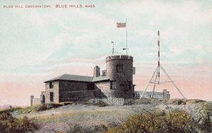 Blue Hill Observatory, Blue Hills, Massachusetts,  Early Postcard, Unused