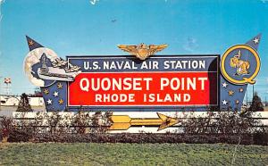 US Naval Air Station, Quonset Point, Rhode Island Patriotic Postcard