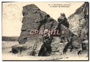 Old Postcard La Bernerie Le Rocher de Crevecoeur