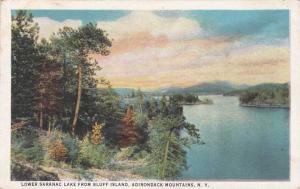 Lower Saranac Lake - View from Bluff Island - Adirondacks, New York - WB