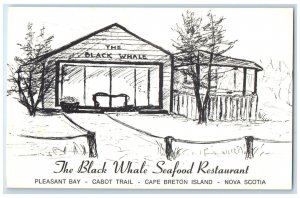 c1950's Black Whale Seafood Restaurant Cape Breton Nova Scotia Canada Postcard