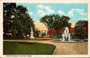 Massachusetts Taunton The Taunton Green 1926 Curteich