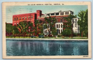  Postcard VA Norfolk Leigh Memorial Hospital c1940s Vintage Linen C7