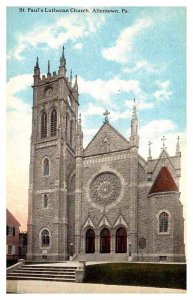 Postcard CHURCH SCENE Allentown Pennsylvania PA AP9406