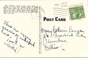 Postcard MOUNTAIN SCENE El Paso Texas TX AJ3423