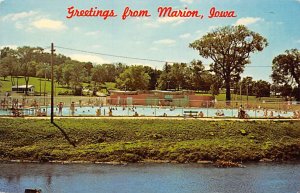 Greetings From Legion Memorial Pool Marion, Iowa  