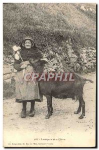 Old Postcard Auvergne its Chevre Folklore TOP