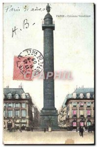 Old Postcard Paris Vendome Column