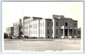 RPPC Escuela de Ingenieros LIMA Peru Postcard