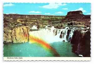 Postcard Continental View Shoshone Falls Idaho Rainbow