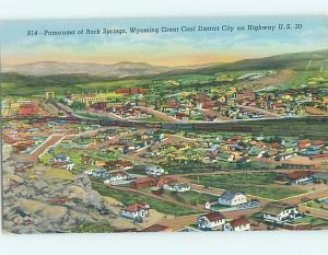 Linen PANORAMIC VIEW Rock Springs Wyoming WY i1320