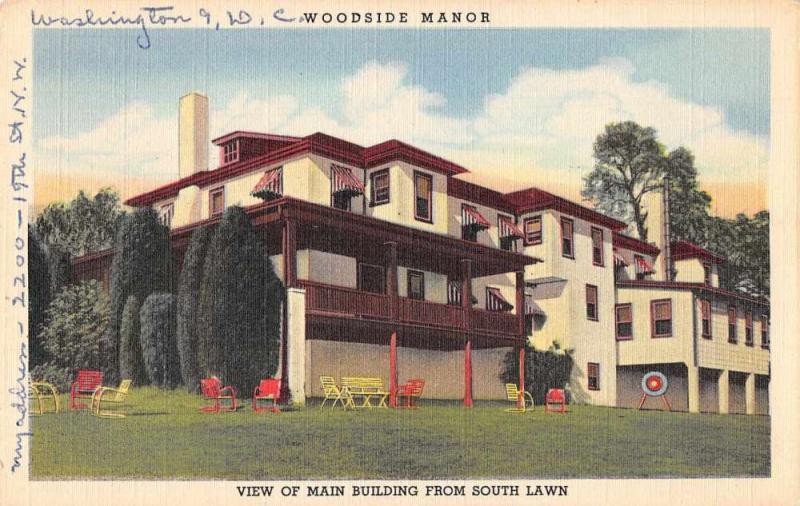 Schwenksville Pennsylvania main bldg Woodside Manor linen antique pc Z19521