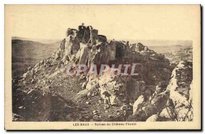 Old Postcard Les Baux Ruins of the Feudal Castle
