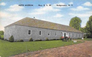 Auto Museum US 20 Highway Bridgewater New Hampshire linen postcard