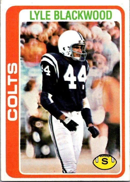 1978 Topps Football Card Lyle Blackwood Baltimore Colts sk7194