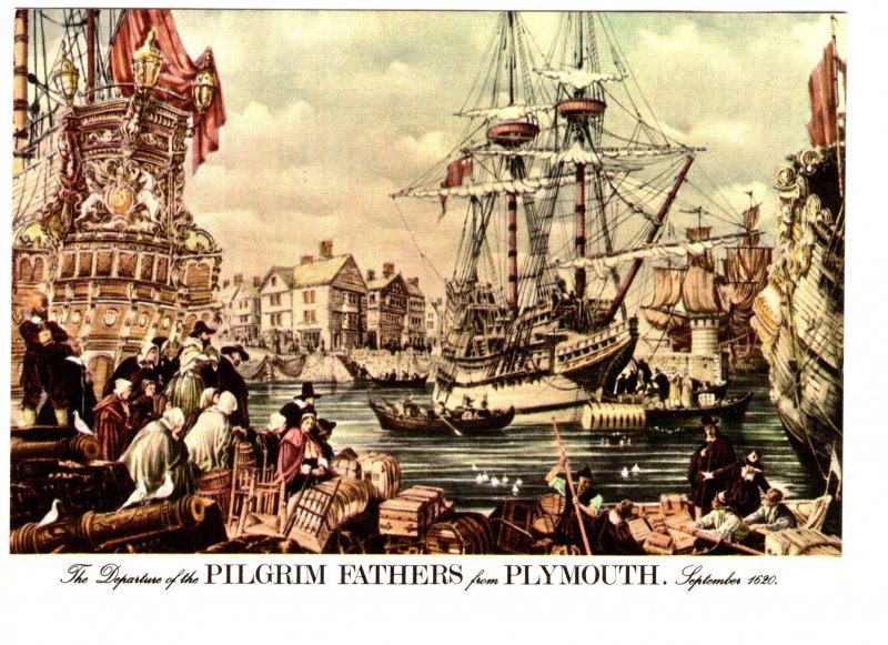 Departure of Pilgrim Fathers from Plymouth, Devon