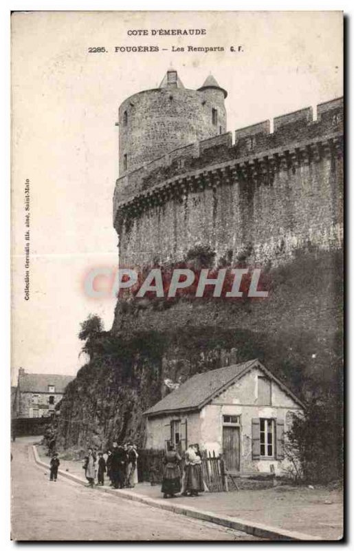 Old Postcard Fougeres Les Remparts Cote D Emeraude