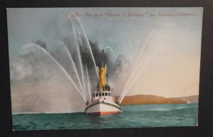 Mint United States US Postcard Ship Fire Boat Dennis T Sullivan San Francisco CA