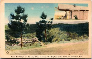 Postcard MO Branson Shepherd of the Hills - Harold Bell Wright and his tent