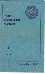 MA-098 Mars Confectionery Company Restaurant Menu Ice Cream Tea Sandwiches 1950s