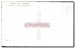 Old Postcard Paris Champs Elysees