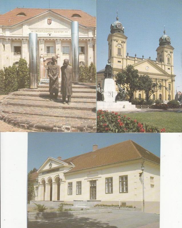 Lot 3 postcards Hungary Debrecen