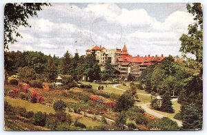 1942 Lake Mohonk Mountain House & Flower Garden Section New York Posted Postcard