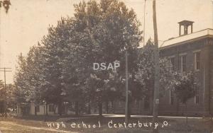 C60/ Centerburg Ohio Postcard Real Photo RPPC 1909 High School Building