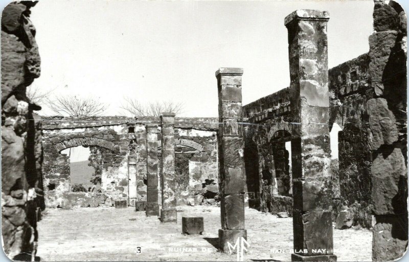 postcard rppc Mexico - Nayarit - Ruins of San Blas