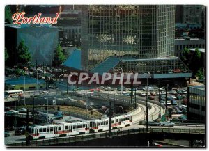 Postcard Modern Downtown Portland and brand new light rail called Expired MAX...