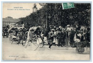 1909 Memory of the Flower Festival Nancy Grand Est France Posted Postcard