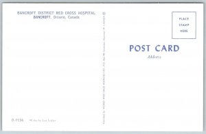 Postcard c1960s Bancroft Ontario District Red Cross Hospital Old Cars Defunct