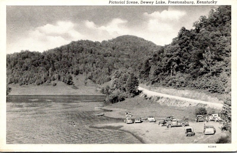 Kentucky Prestonsburg Dewey Lake Pictorial Scene Curteich