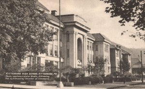 Vintage Postcard Kittanning High School Pennsylvania Chamber Of Commerce Penn