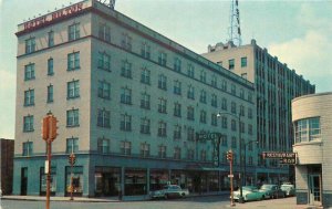 Automobiles Hotel Hilton Syracuse New York 1950s Postcard 21-258