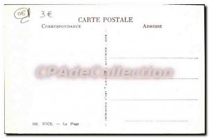 Old Postcard Nice The Beach