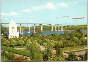 postcard Svendborgsund Bridge, Denmark