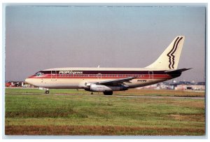 c1980's Peoplexpress Airlines Boeing 727-217 Airplane Chicago IL Postcard