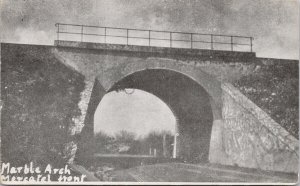 Marble Arch Railway Bridge Mercatel France Canadian WW1 Litho Postcard H61