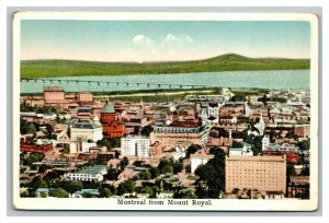 Vintage 1910's Postcard Montreal Skyline from Mount Royal Canada