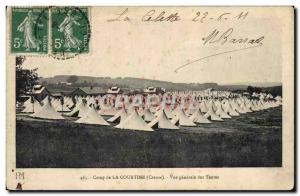 Old Postcard Camp La Courtine Vue Generale Army Tents