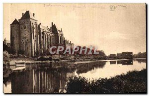 Old Postcard The St Peter's Abbey Solesmes to the right bank of the Sarthe
