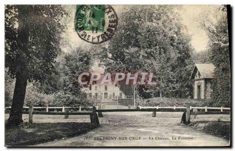 Old Postcard Bretigny Sur Orge Chateau La Fontaine