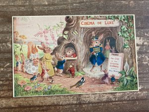 Woodland Cinema, Rabbit, 222, Racey Helps, Medici Society, Vintage Postcard 