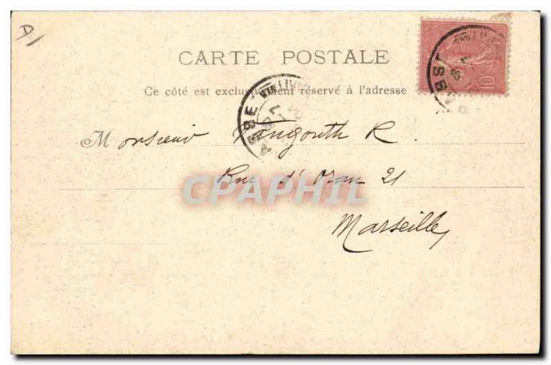 Old Postcard picking roses Provence