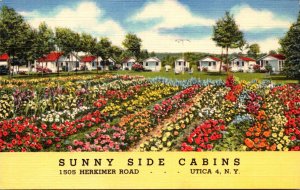 New York Utica Sunny Side Cabins Curteich