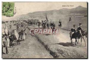 Postcard Old Army Defile d & # 39un Goum