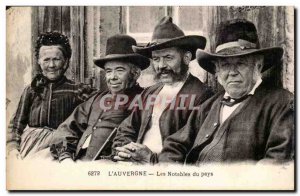 Puy de Dome- L & # 39Auvergne- The notables of the country - -Carte Old Post