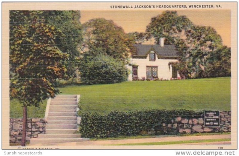 Virginia Winchester Stonewall Jackson's Headquarters