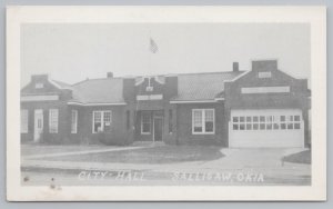 Sallisaw Oklahoma~City Hall~Fire Station Garage Door~American Legion~1940s B&W
